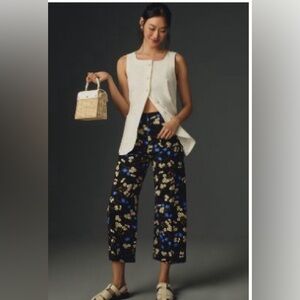 The Colette cropped wide-leg ponte pants by Maeve